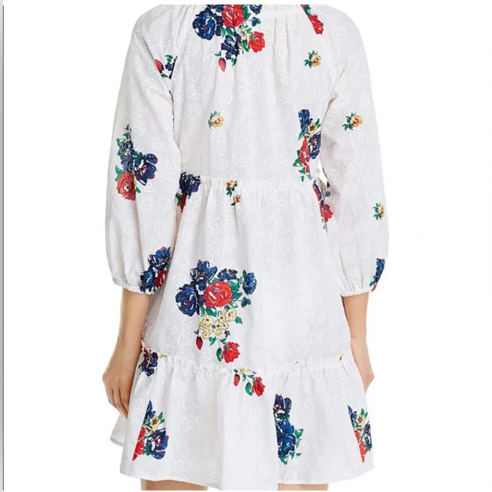 Tory Burch embroidered English‎ tea rose cover-up dress white S